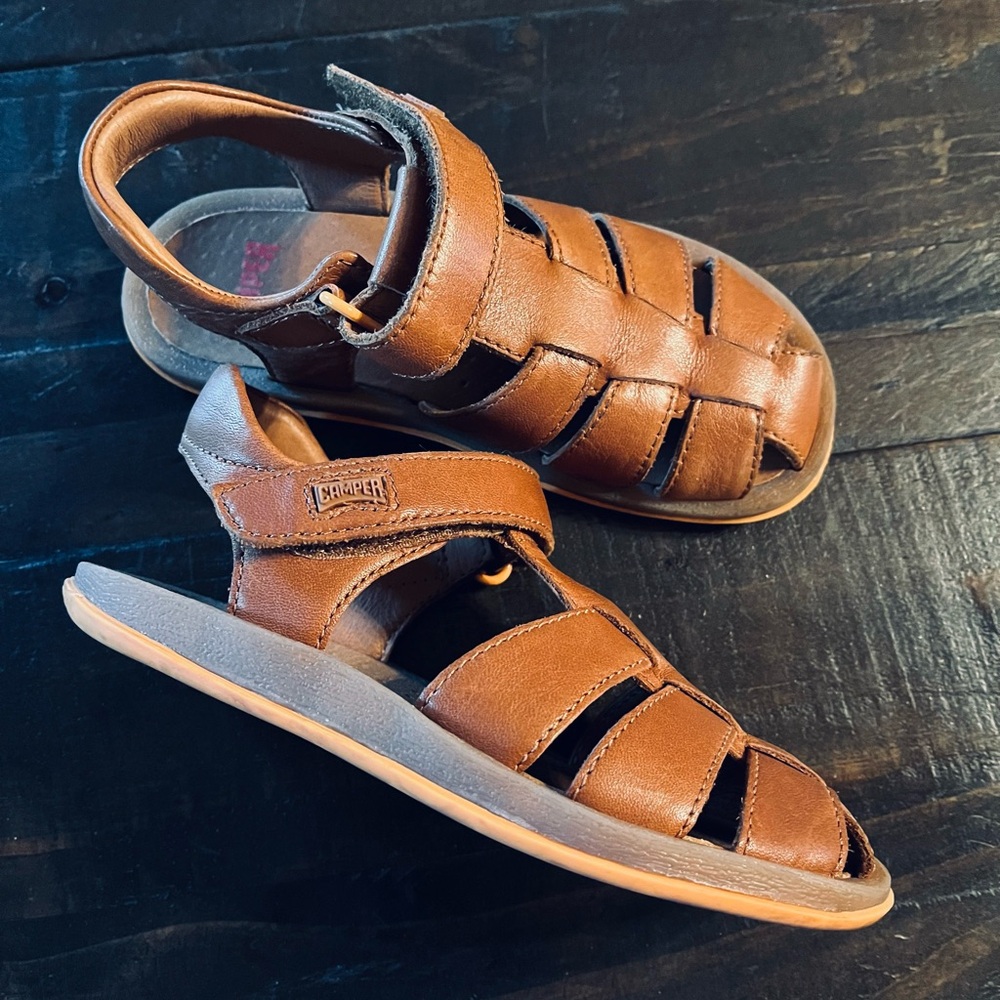 Camper Tan Kids Sandals 10.5 - Picture 2 of 10